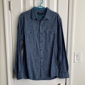 Marc Anthony Men's Blue Button-Up Shirt